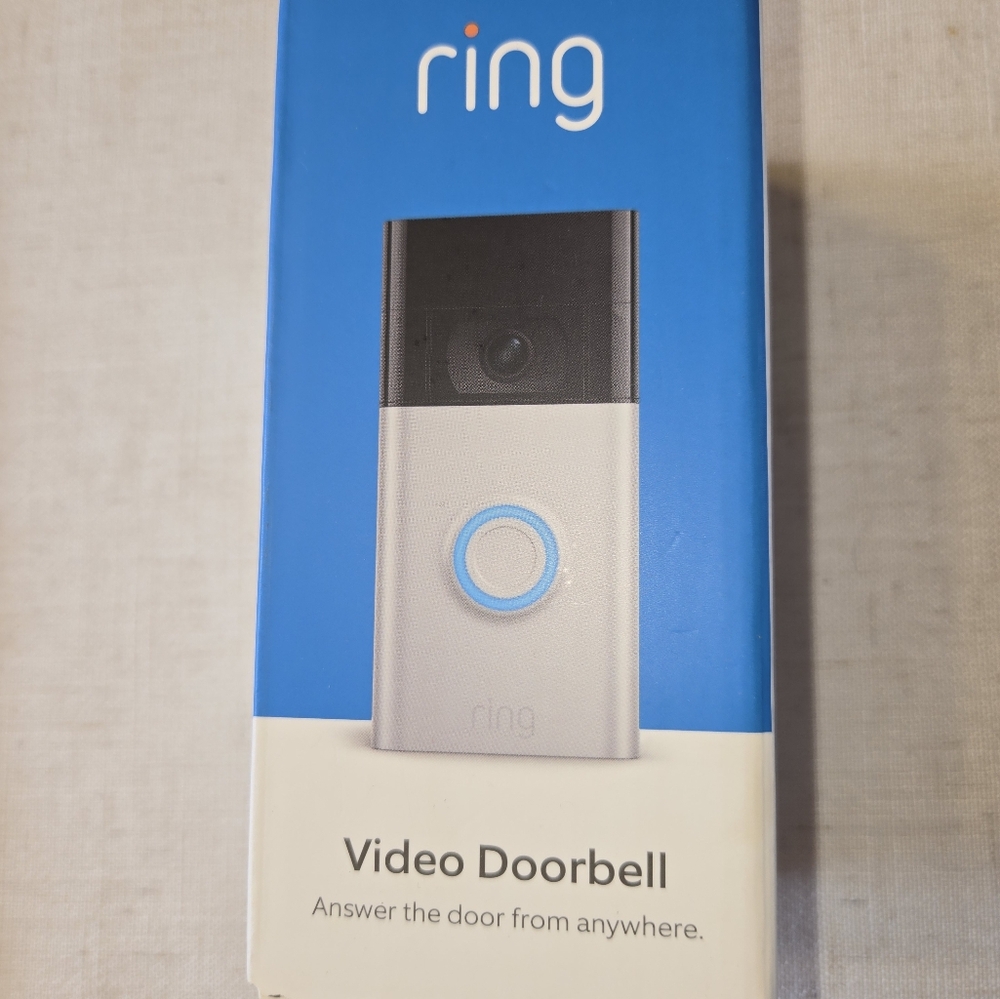 Ring Video Doorbell in Black and Silver